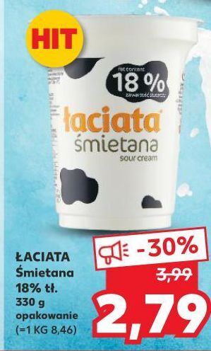 Kaufland Śmietana 18 % łaciata oferta