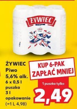 Kaufland Piwo żywiec jasne pełne oferta