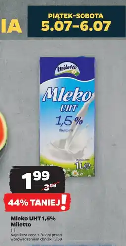 Netto Mleko 1.5 % 1 KART 1 L oferta