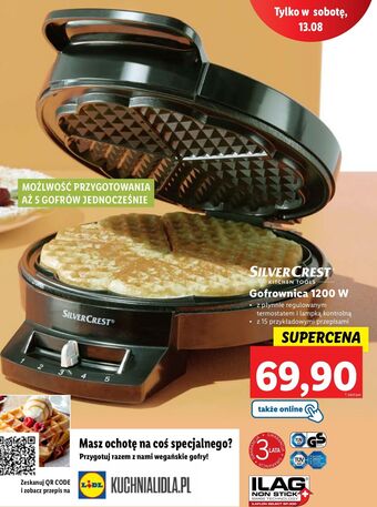 Lidl Gofrownica 1200 w silvercrest oferta