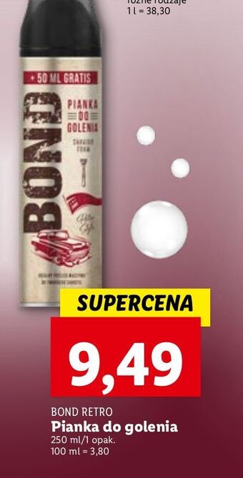 Lidl Pianka do golenia bond retro oferta