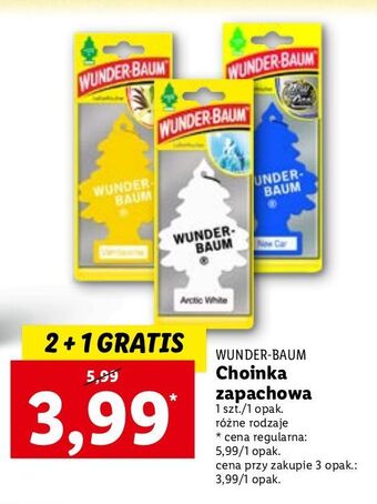 Lidl Choinka zapachowa wanilia wunder-baum oferta