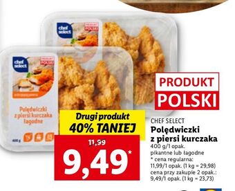Lidl Polędwiczki z kurczaka pikantne chef select oferta