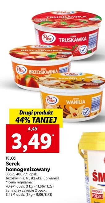 Lidl Serek brzoskwinia pilos oferta