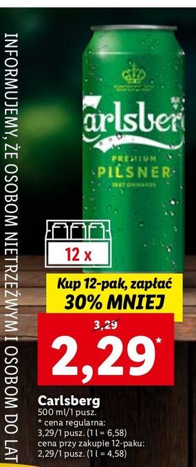 Lidl Piwo carlsberg oferta