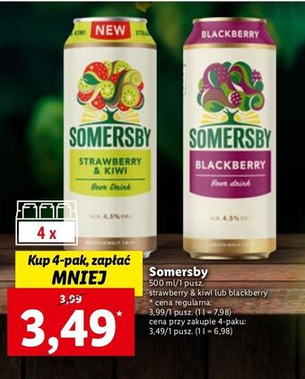 Lidl Piwo somersby blackberry oferta