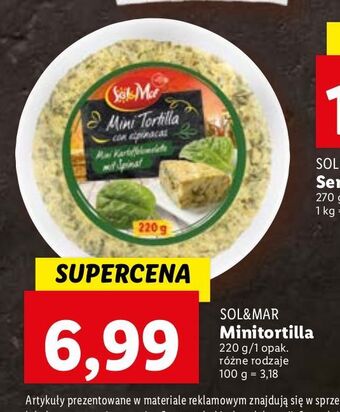 Lidl Tortilla ze szpinakiem sol&mar oferta