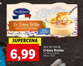 Lidl Deser mleczny ze śmietaną creme brulee duc de coeur oferta