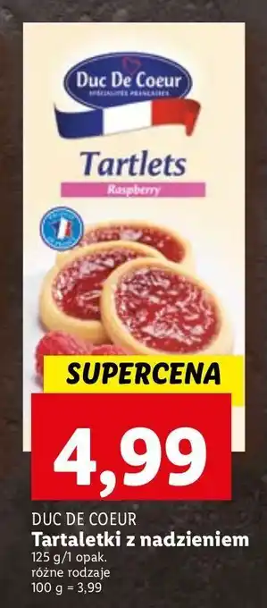 Lidl Tartaletki malinowe duc de coeur oferta