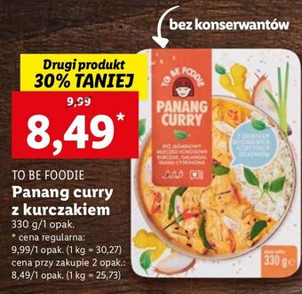 Lidl Kubełek azjatycki panang curry to be foodie oferta