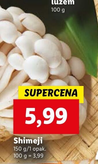 Lidl Grzyby shimeji białe oferta