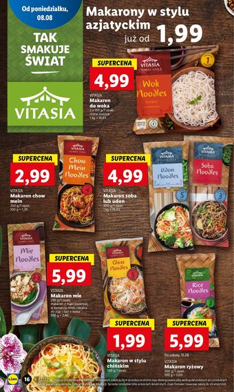 Lidl Makaron wok classic vitasia china oferta