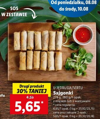 Lidl Sajgonki z mięsem wieprzowo-wołowym i warzywami u jędrusia oferta