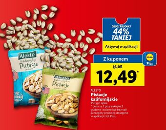Lidl Pistacje kalifornijskie prażone i solone alesto oferta