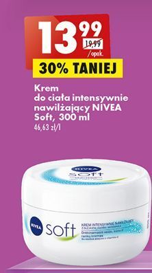 Biedronka Krem do twarzy i ciała intensywnie nawilżający nivea soft oferta