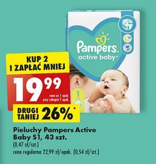 Biedronka Pieluszki dla dzieci 1 pampers active baby oferta