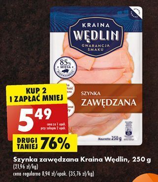 Biedronka Szynka zawędzana kraina wędlin oferta