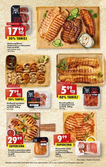 Biedronka Zestaw grillowy: szynka karkówka boczek czas na grill oferta