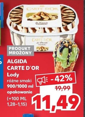 Kaufland Algida Carte D'Or Lody 900-1000 ml oferta