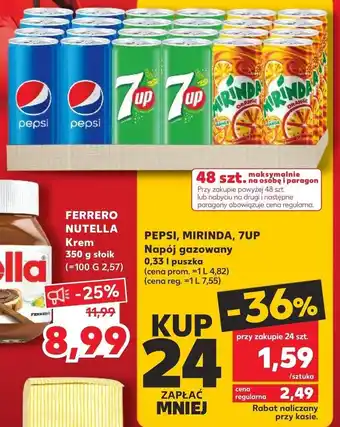 Kaufland Pepsi, Mirinda, 7 Up Napój gazowany 0,33 l oferta