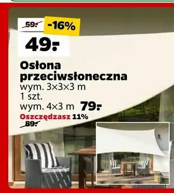 Netto Osłona przeciwsłoneczna 3 x 3 x 3 m 1 SZT oferta