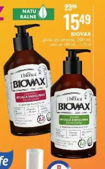 SuperPharm BIOVAX glinki do włosów 200ml oferta