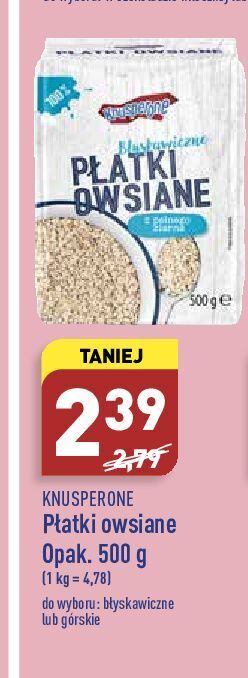 ALDI Płatki owsiane górskie knusperone oferta