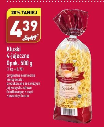 ALDI Kluski 4-jajeczne eierspatzle oferta
