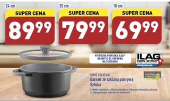 ALDI Garnek z odlewu aluminium ze szklaną pokrywą 2.5 l 20 cm home creation oferta