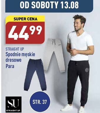 ALDI Spodnie dresowe męskie m-xxl straight up oferta