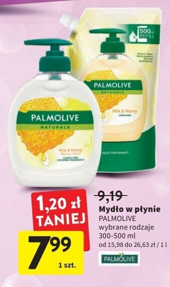 Intermarche Mydło w płynie mleko i miód palmolive naturals oferta