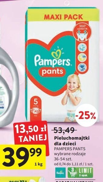 Intermarche Pieluchomajtki 5 pampers pants oferta