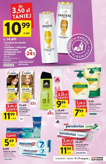 Intermarche Szampon intensive repair pantene pro-v oferta