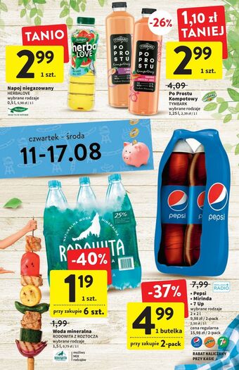 Intermarche Napój rabarbar tymbark po prostu oferta