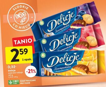 Intermarche Ciastka z galaretką jagodową delicje szampańskie oferta