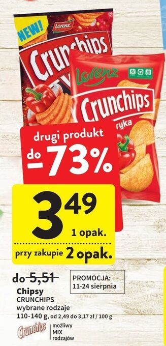 Intermarche Chipsy paprykowe crunchips oferta