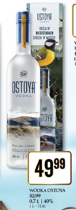 Wódka karton ostoya vodka