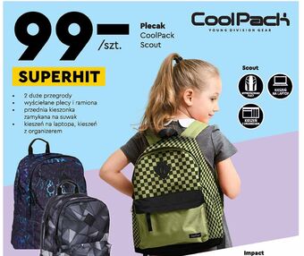Biedronka Plecak młodzieżowy scout coolpack oferta