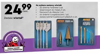 Biedronka Zestaw wierteł frezowych do drewna niteo tools oferta