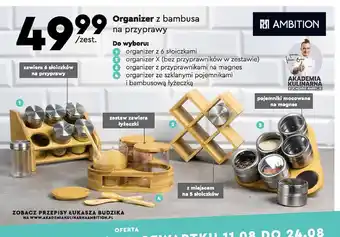 Biedronka Organizer bambusowy z 6 pojemnikami ambition oferta