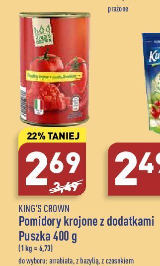 ALDI Pomidory w puszce całe king's crown (aldi) oferta