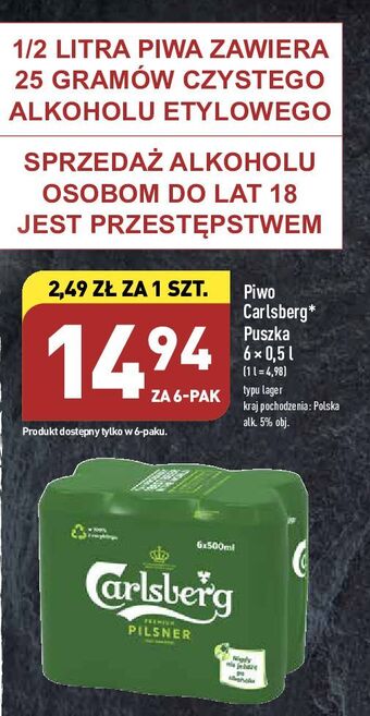 ALDI Piwo carlsberg oferta
