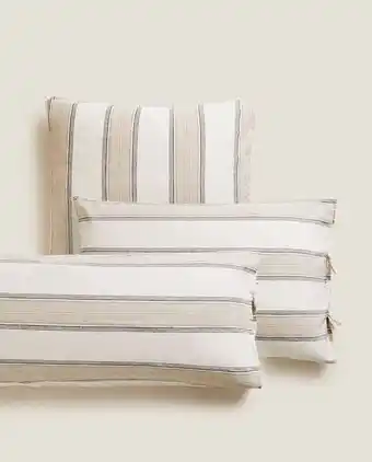 ZARA HOME Poszewka na poduszkę w paski z barwionej przędzy oferta