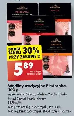 Biedronka Karczek sądecki tradycyjny 1 SZT 100 G oferta