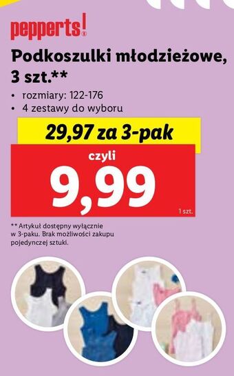 Lidl Podkoszulki młodzieżowe 122-176 pepperts! oferta