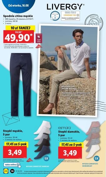 Lidl Stopki męskie oferta