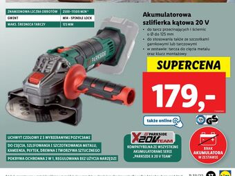 Lidl Szlifierka kątowa 20 v parkside oferta