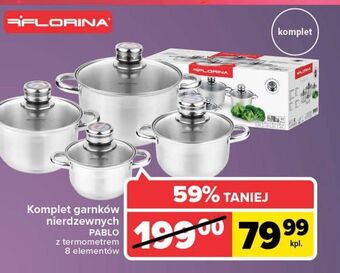 Carrefour Zestaw garnków z termometrem pablo florina (florentyna) oferta