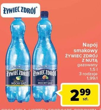 Carrefour Woda mocny gaz marakuja limonka żywiec zdrój oferta