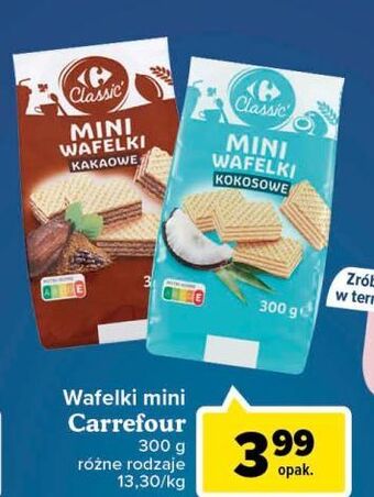 Carrefour Mini wafelki kokosowe carrefour classic oferta